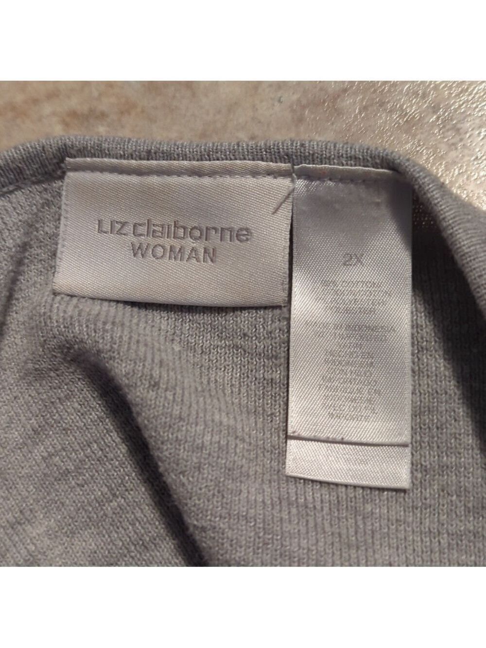 Liz Claiborne Sweater Striped Long Sleeve 2X Holidays Cozy Winter Skiing - Picture 8 of 10